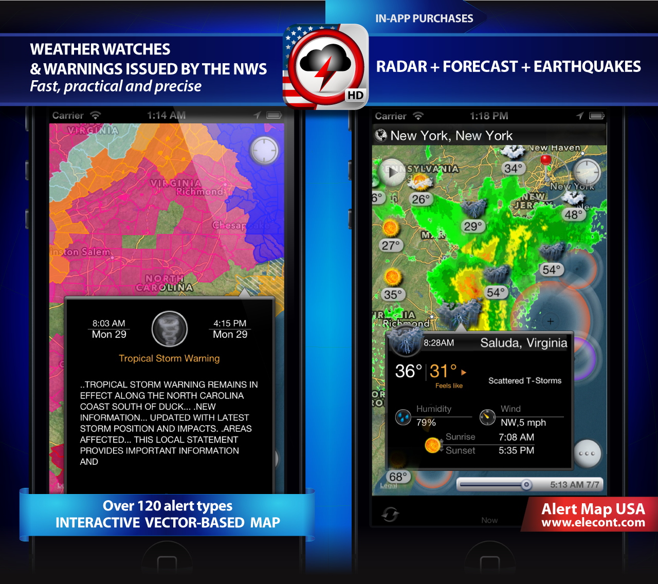 Weather Alert Map USA Launches on iPhone and iPad prMac