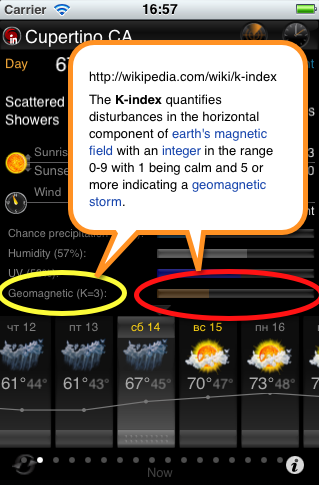 eWeather hd weather app iphone,ipad,ipod hi-def radar, satellite, weather alerts, earthquakes, beach water, sea surface - geomagnetic