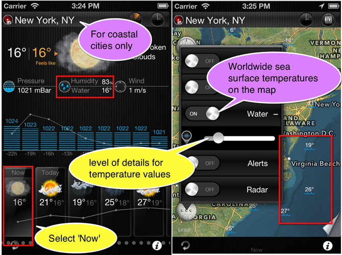 eWeather hd weather forecast iphone ipad ipod radar alerts. Get sea surface temperatures and water temperature on worlds popular beaches and resort.