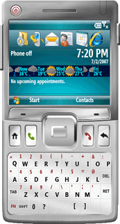 Elecont weather on Smartphone Home Screen (Windows Mobile 6 Standard). Click for more images.