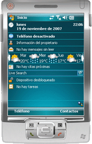 Elecont Weather en la pantalla principal del Smartphone (Windows portátil 6 ).  Haga clic para ver más imágenes. 