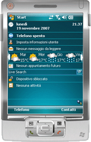 Elecont Weather su Pocket PC Oggi Schermo (Windows Mobile 6 Professional). Fai clic per saperne di più immagini.
